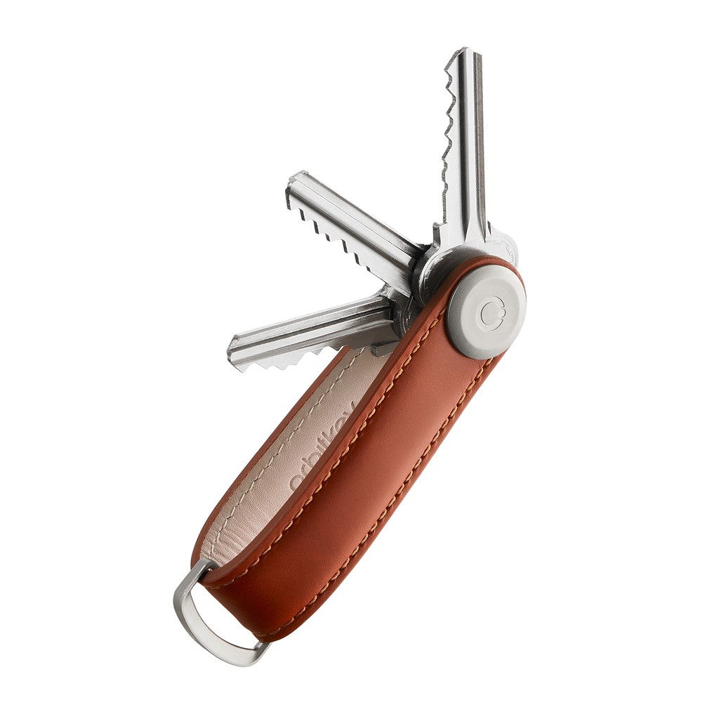 Leather Key Organiser Silver