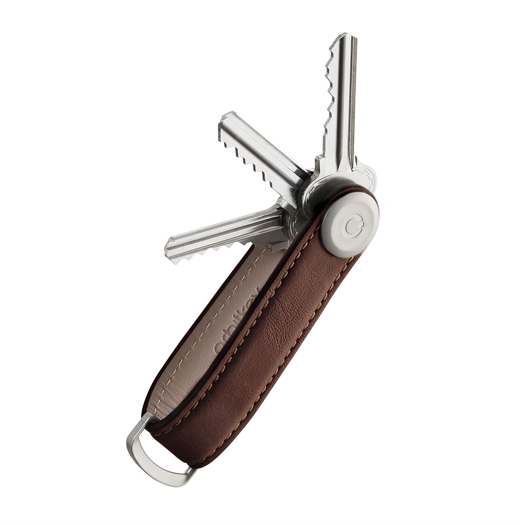 Leather Key Organiser Silver